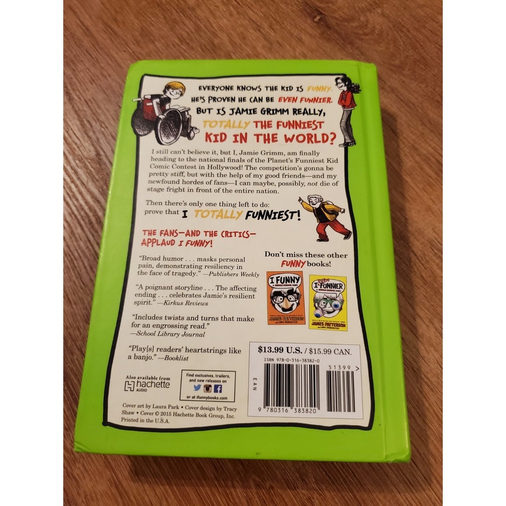 I Totally Funniest by James Patterson‎ Children's Hardcover Novel - Picture 2 of 6
